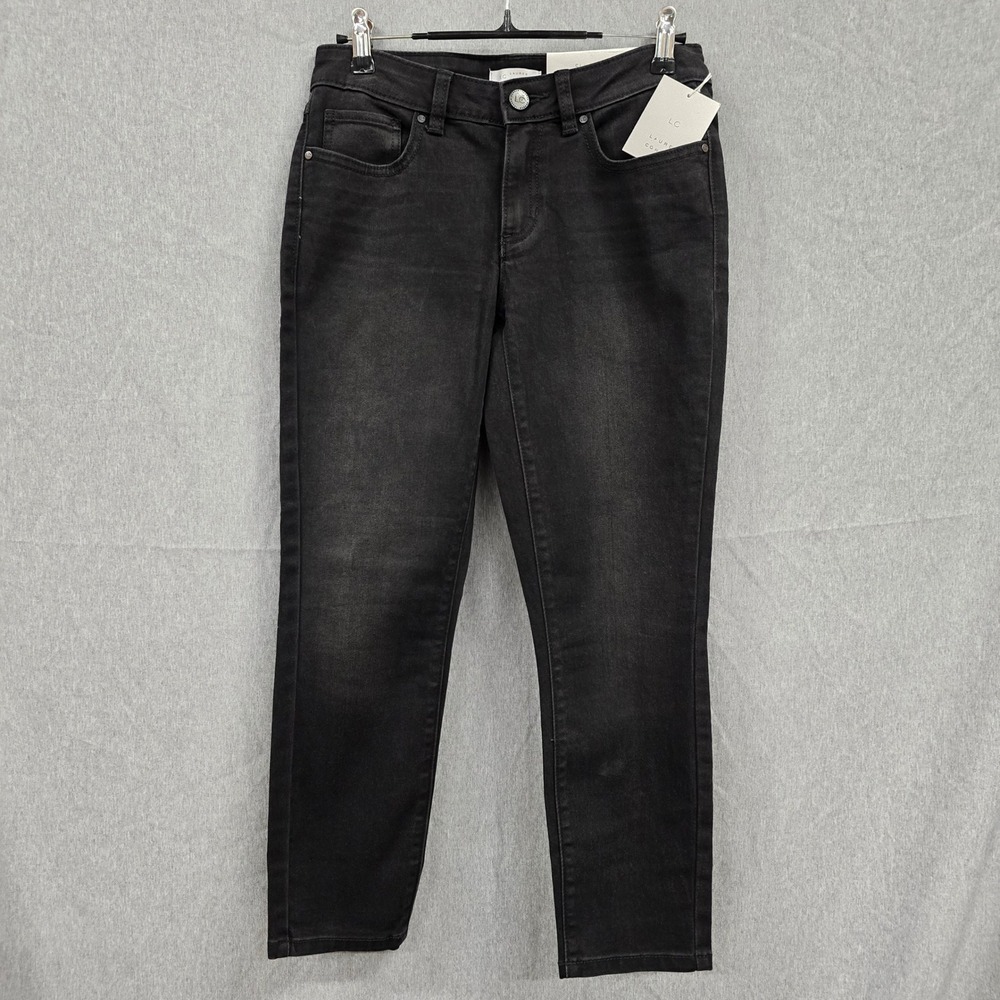 LC Lauren Conrad Skinny Capri Jeans Washed Black Mid Rise WL71D023RB Womens 2